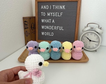 Crochet Duck Plush: Small-Sized Amigurumi Stuffed Animal