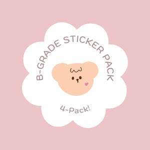 Oops B-Grade Bullet Journal & Planner Sticker Pack (4-Pack) | Random Mystery Stickers