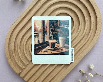 Holographic Lofi Cafe Vinyl Sticker: Lofi Vibe