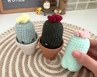Crochet Cactus Amigurumi: Small Plant with Pot Plushie