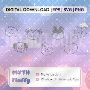 Kpop svg bantan Sticker Decal  lightstick kpop  svg, png,eps  / Vector files