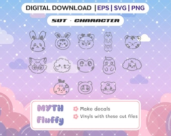 Kpop Svt character  | svt Lightstick Decals / Vector files for Cricut / svg eps png