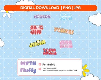 kpop name bantan Character png digital download (Arirang tour)