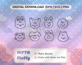 Kpop SKZ Sticker Decal  lightstick kpop  svg, png,eps  / Vector files