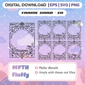 Calcomanías de tarjetas Kpop EN-Frame / Archivos vectoriales / Svg Eps Png