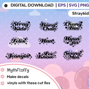 K-Pop Stray Kids | Stray Kids Light Stick Decals / Vektor Dateien / Stray Kids svg Eps Png