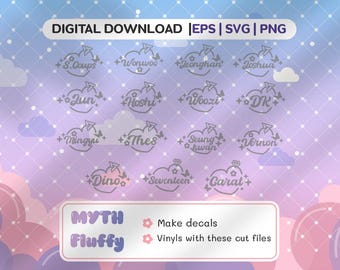 Kpop seventeen sticker decals  | Lightstick Decals / svg eps png