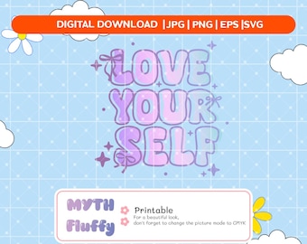 ClipArt love yourself  Vector files / PNG SVG EPS