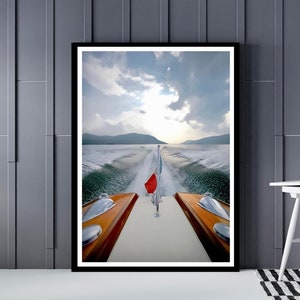Riva Aquarama boat poster, home decor, man cave gift,