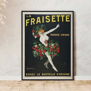 La Fraisette Leonetto Cappiello Poster, Reclame Print, La Fraisette, Poster Print, Eten en drinken, Franse advertentie print, Leonetto