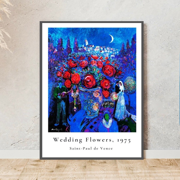 Marc Chagall Tentoonstelling Poster, Abstract Schilderij, Vintage Tentoonstelling Poster, Surrealistische Schilderij, Home Decor