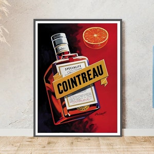 Cointreau Vintage-Werbeplakat, Vintage-Plakatkunst, Bardekor, Getränkedruck
