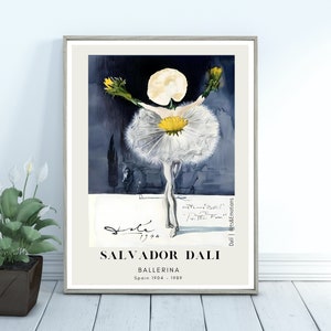 Salvador Dali Ballerina Poster, Salvador Dali Exhibition Poster, Dali Exhibition Print, Surrealism Poster, Art Reproduction