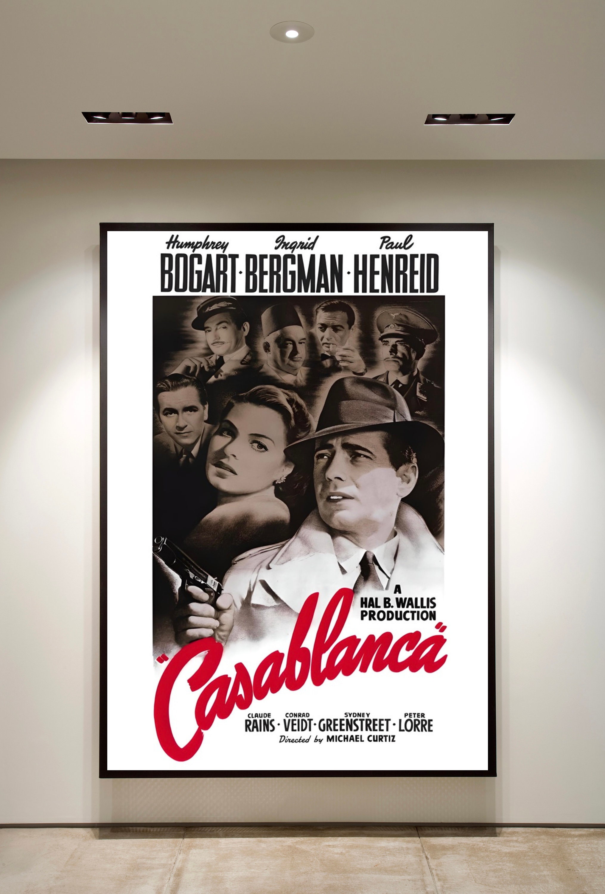 Amazon.co.jp: カサブランカ映画ポスター – ハンフリー