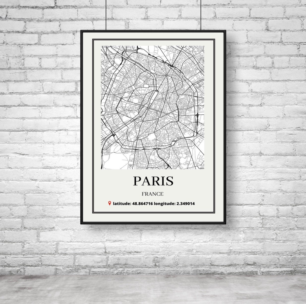 Paris City Map Paris Carte Paris City Paris Map Poster Etsy