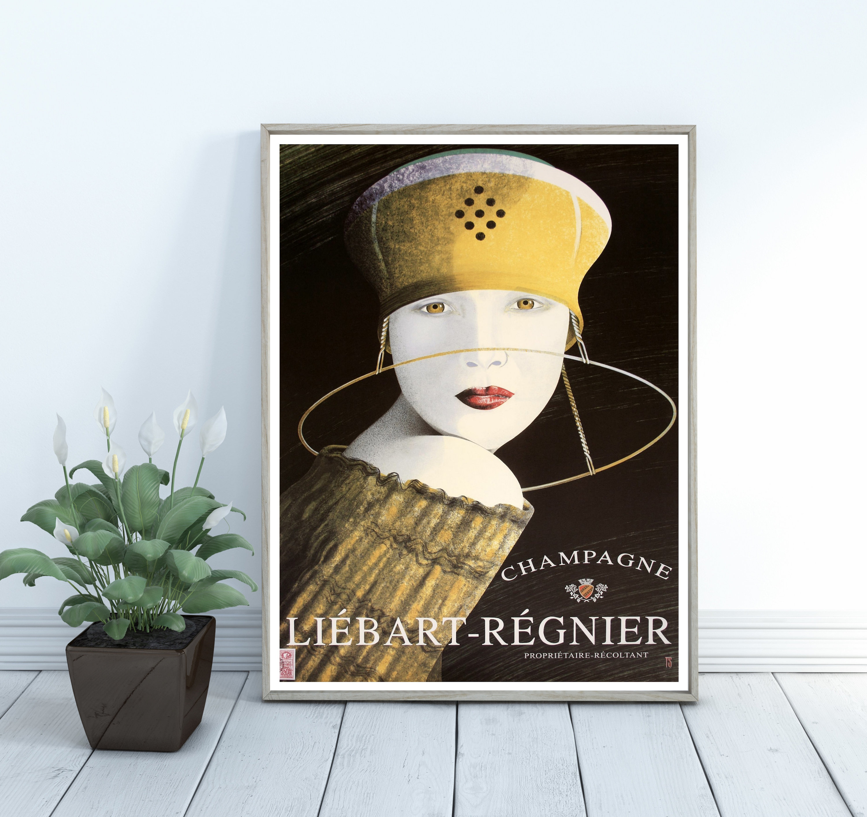 Champagne Poster, Champagne Art Print, Liebart Regnier