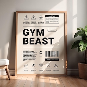 Definition Poster Gift for Gym Lovers Funny Athlete Birthday Present Gym Bro Gift Sarcastic Typography Wall Art Gag Gift for Home Gym Decor