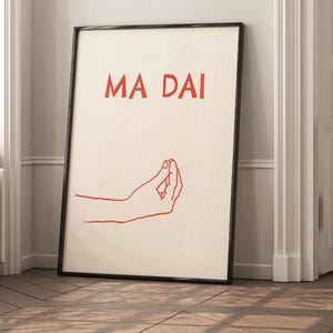 Printable Funny Italy Poster Line Art Doodle Print Italian Hand Gesture Poster Minimalist Wall Art Italy Lovers Decor Italian Meme Print
