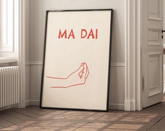 Printable Funny Italy Poster Line Art Doodle Print Italian Hand Gesture Poster Minimalist Wall Art Italy Lovers Decor Italian Meme Print