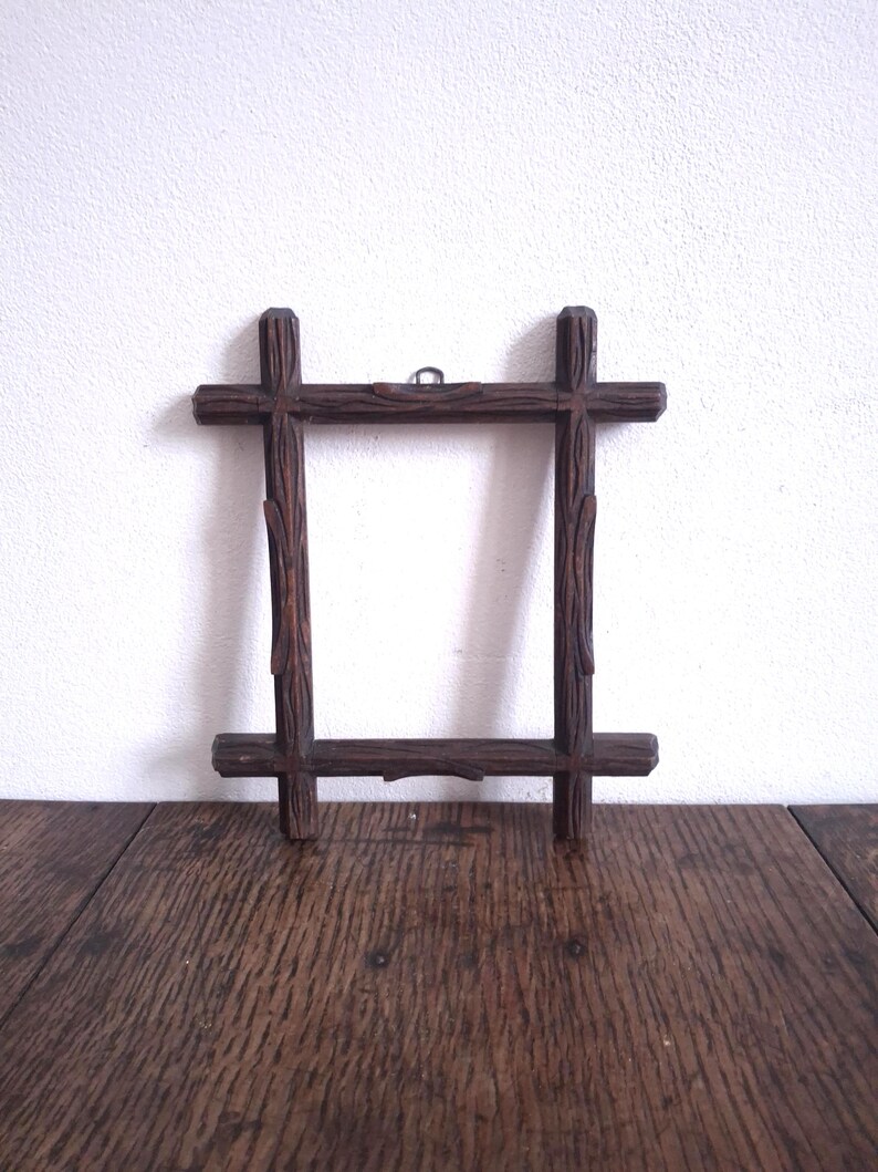 Traditional Frames Antique Carved Wooden Picture Frame in Folk Art Style - Etsy