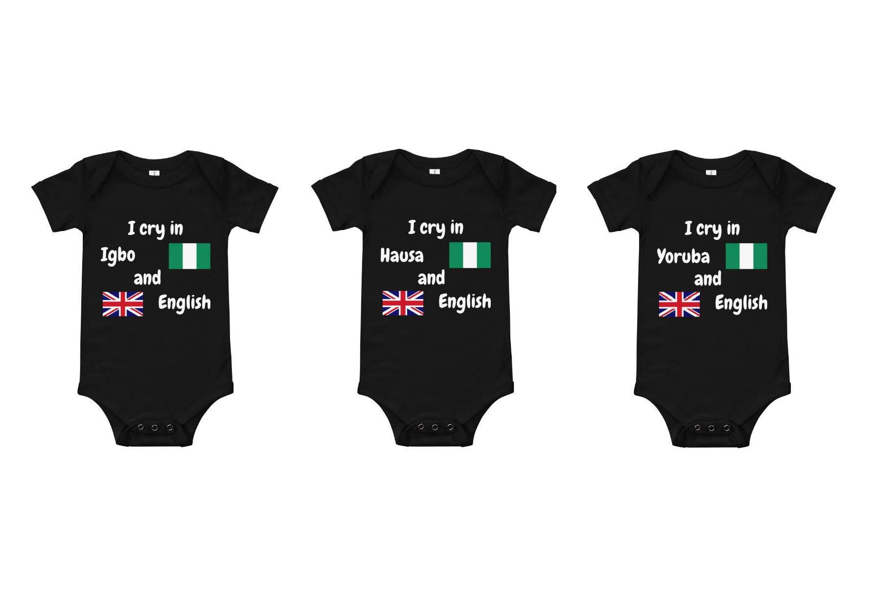 Yoruba Short Sleeve Baby One-Piece for Sale