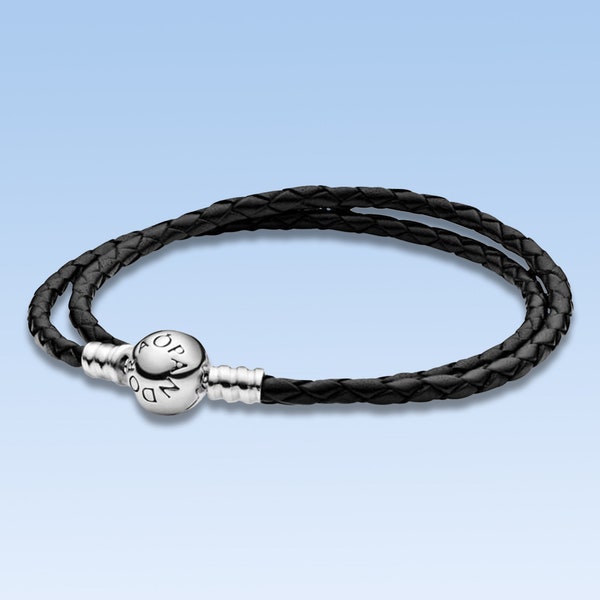 Doppelseitiges Armband aus schwarzem Leder, Charms für Armband, Mädchen-Charm, beste Geschenke für sie