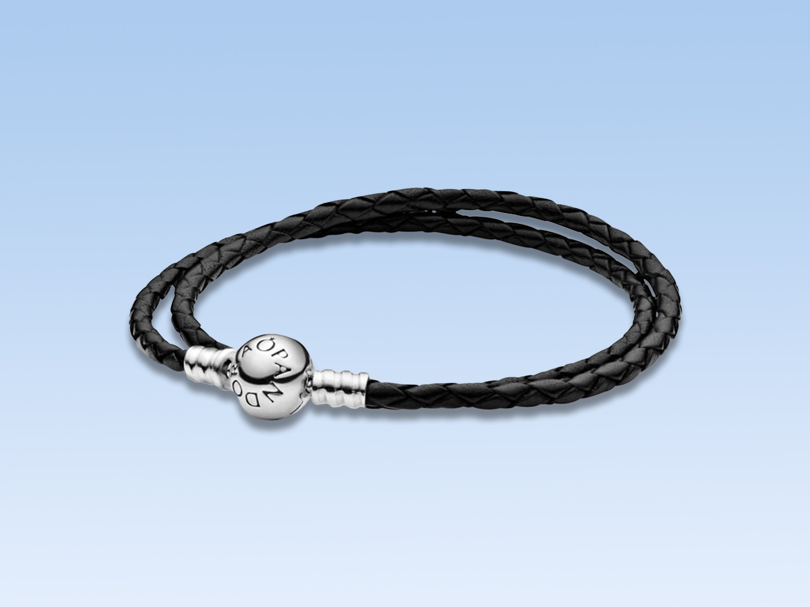 Pandora Moments Seashell Clasp Turquoise Braided Leather Bracelet |  Sterling silver | Pandora SG