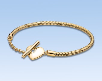 Gold Herz T-Bar Kette, Anhänger für Armband, Mädchen baumeln Charme, beste Geschenke für sie