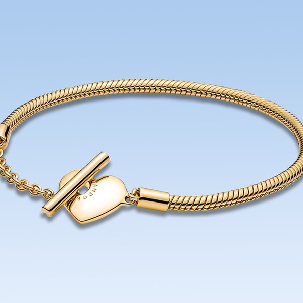 Gold Herz T-Bar Kette, Anhänger für Armband, Mädchen baumeln Charme, beste Geschenke für sie