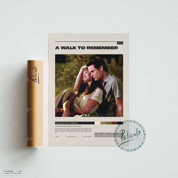 A Walk to Remember  | Adam Shankman | Minimalist Movie Poster | Vintage Retro Art Print | Custom Poster | Wall Art Print | Home Decor