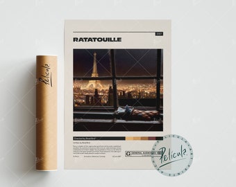 Ratatouille Poster | Brad Bird | Minimalist Movie Poster | Vintage Retro Art Print | Custom Poster | Wall Art Print | Home Decor