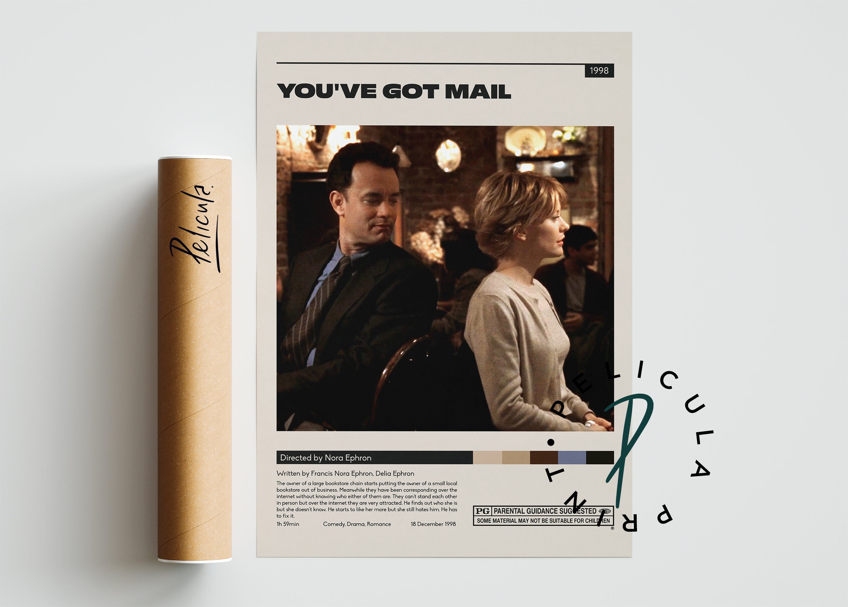 VINTAGE MOVIE POSTER You've Got Mail Original Promo 1998 Tom Hanks Meg  Ryan