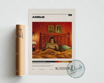 Amelie | Jean-Pierre Jeunet | Custom Poster | Vintage Retro Art Print | Minimalist Movie Poster | Wall Art Print | Home decor