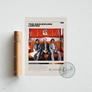 The Darjeeling Limited | Wes Anderson | Minimalist Movie Poster | Vintage Retro Art Print | Custom Poster | Wall Art Print | Home Decor