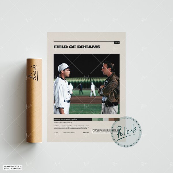 Field of Dreams | Phil Alden Robinson | Minimalist Movie Poster | Vintage Retro Art Print | Custom Poster | Wall Art Print | Home Decor