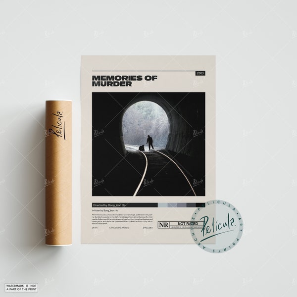 Memories of Murder Poster | Bong Joon Ho | Minimalist Movie Poster | Vintage Retro Art Print | Custom Poster | Wall Art Print | Home Decor