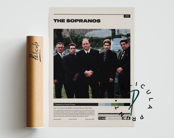 The Sopranos | David Chase | Minimalist Tv Series Poster | Vintage Retro Art Print | Custom Poster | Wall Art Print | Home Decor