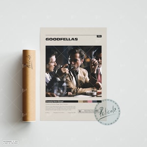 Goodfellas | Martin Scorsese | Minimalist Movie Poster | Vintage Retro Art Print | Custom Poster | Wall Art Print | Home decor