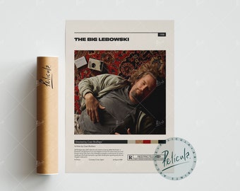 Il grande Lebowski / Coen Brothers / Poster del film minimalista / Vintage Retro Art Print / Poster personalizzato / Wall Art Print / Arredamento per la casa