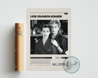 Les diaboliques | Henri-Georges Clouzot | Minimalist Movie Poster | Vintage Retro Art Print | Custom Poster | Wall Art Print | Home Decor