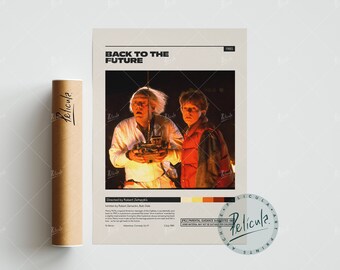 Back to the Future | Robert Zemeckis | Minimalist Movie Poster | Vintage Retro Art Print | Custom Poster | Wall Art Print | Home Decor