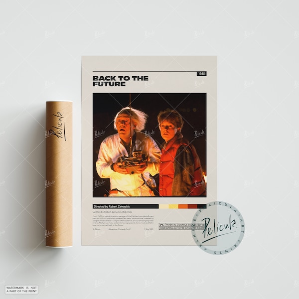 Back to the Future | Robert Zemeckis | Minimalist Movie Poster | Vintage Retro Art Print | Custom Poster | Wall Art Print | Home Decor