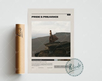 Pride & Prejudice | Joe Wright | Minimalist Movie Poster | Vintage Retro Art Print | Custom Poster | Wall Art Print | Home decor