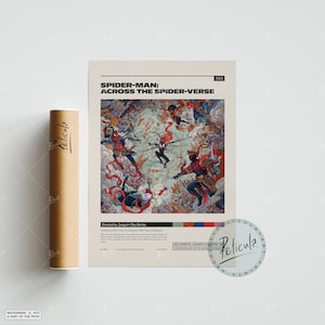 Spider-Man: Across the Spider-Verse | Minimalist Movie Poster | Vintage Retro Art Print | Custom Poster | Wall Art Print | Home Decor