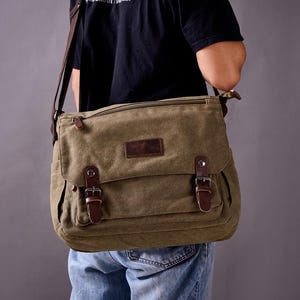 Sac messager personnalisé, sac messager en toile, porte-documents pour ordinateur portable, sac bandoulière, sac courrier, sac bandoulière, sac à bandoulière en toile, cadeau.