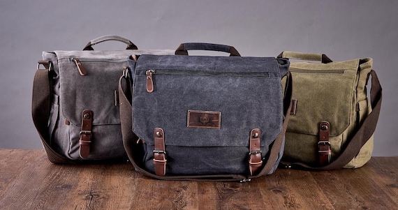 Custom Messenger Bag, Classic Canvas Messenger Bag, Canvas Briefcase Bag, Shoulder Crossbody Bag, Laptop Bag, Available Laptop Bag, Gift For