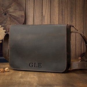 Porte-documents en cuir pour homme, fabrication artisanale, Crazy Horse, cartable en cuir, sac pour ordinateur portable en cuir, porte-documents pour homme, cartable, sac à main, sac à bandoulière, cadeau pour un père
