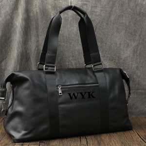 Handmade Personalized Leather Duffle Bag, Leather Holdall, Leather Weekender Bag, Leather Duffel Bag, Overnight Bag, Large Travel Bag