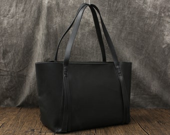 Leather Tote Bag, Casual Tote Bag, Woman Shoulder Bag, Genuine Leather Tote, Bag With Laptop Insert, Leather Tote, Vintage Leather Tote