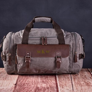 Personalisierter Canvas Seesack, Reise Weekender Tasche, Monogramm Geschenk